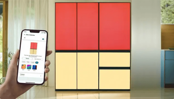 the colour of LG MoodUP refrigerator can be changed according to your mood